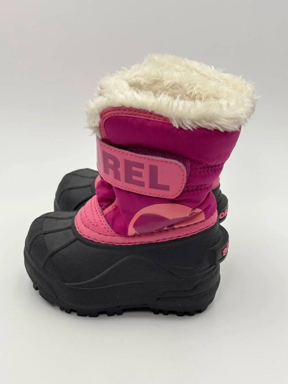 Sorel Commander Toddler Snow Boots Pink Waterproof Fleece Lined Winter Size 5